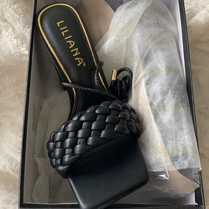 Forever 21 Braided Wraparound Block Heel